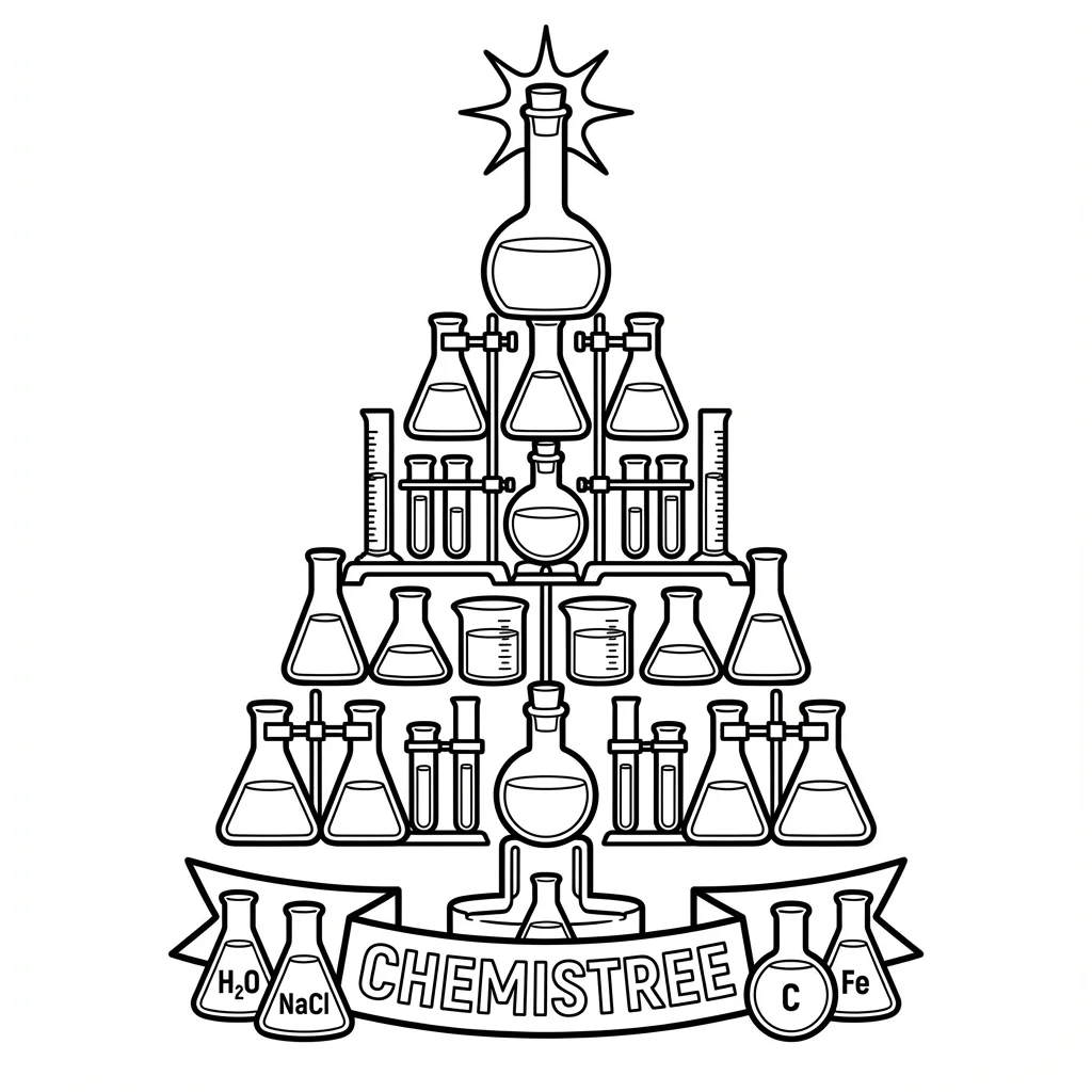 Christmas Science Coloring Pages