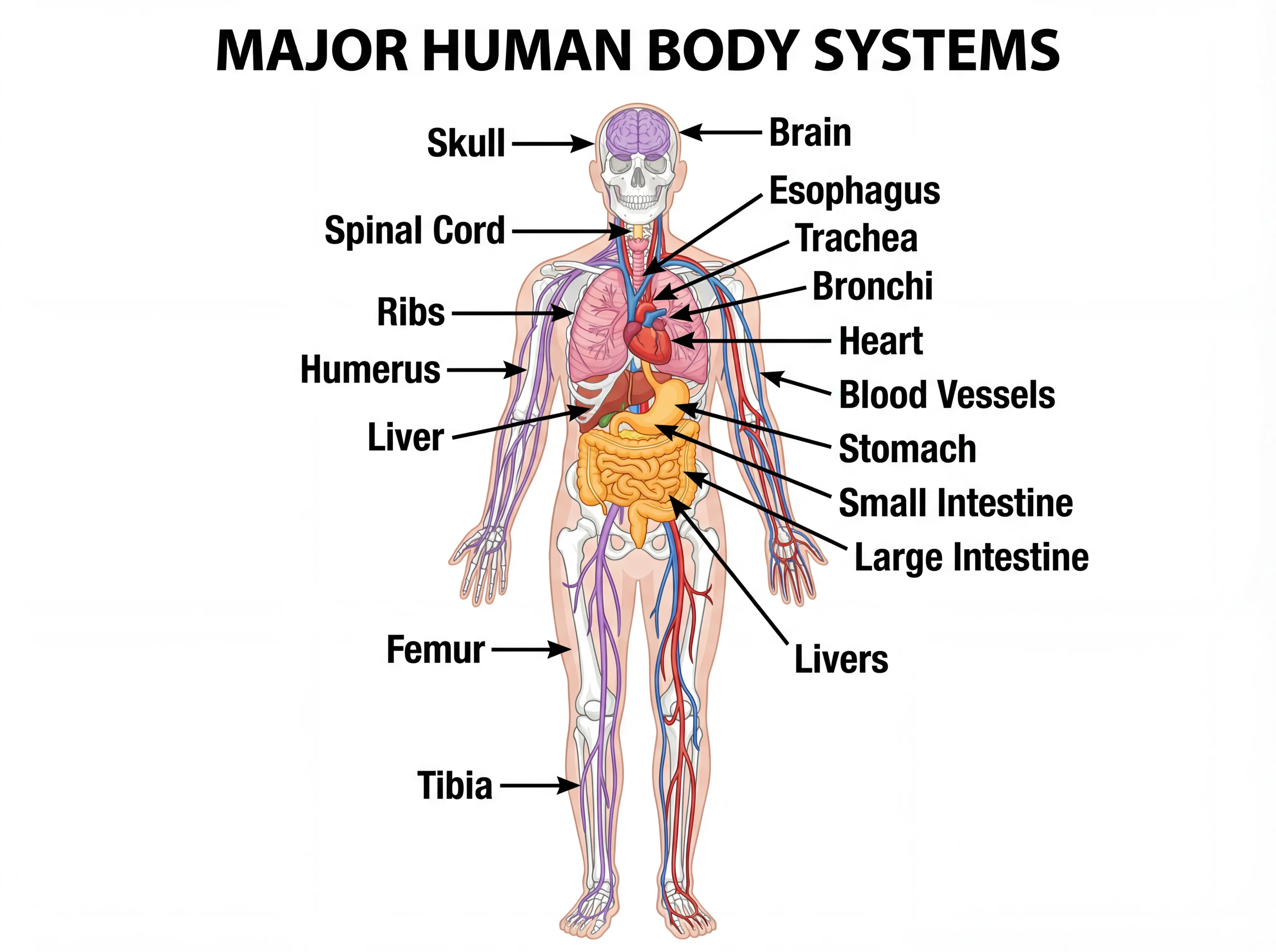Human Body Systems Diagram Generator