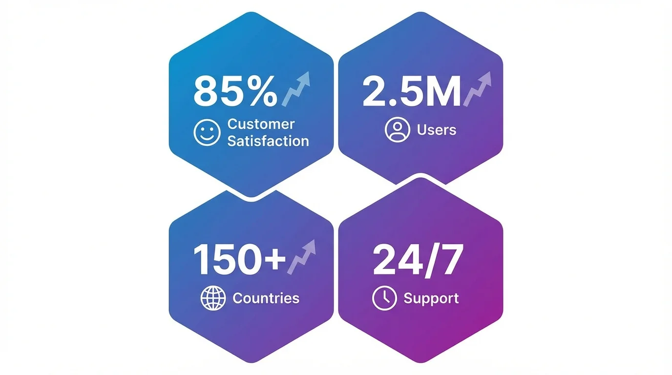 Infographic displaying key statistics and metrics visually